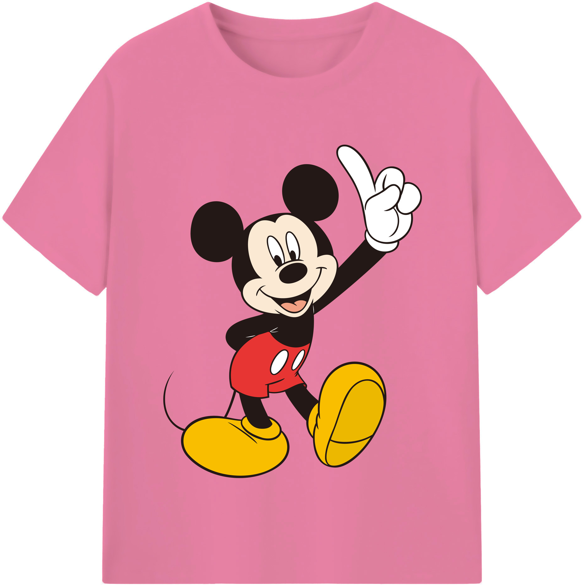 （画像用） ミッキーマウス Mickey Mouse 綿100％半袖Tシャツ（フロントプリント）